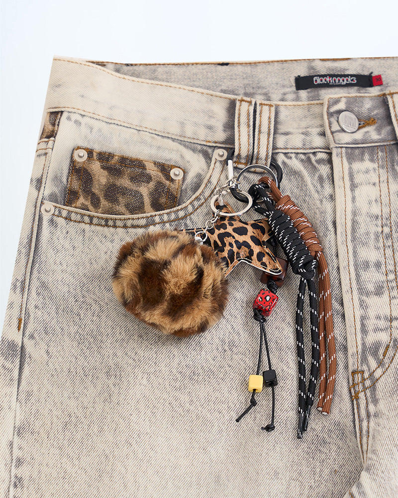 70s Leo Straight Leg Acid Washed Denim