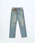 70s Leo Straight Leg Light Washed Denim