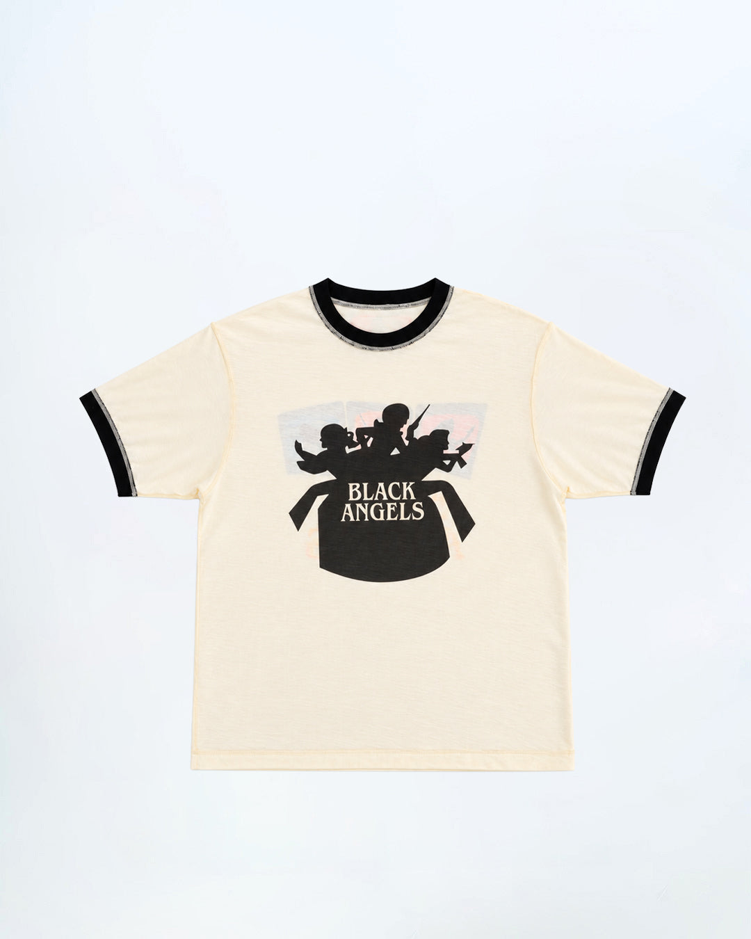 BLACK ANGELS AGED REVERSIBLE RINGER T-SHIRT
