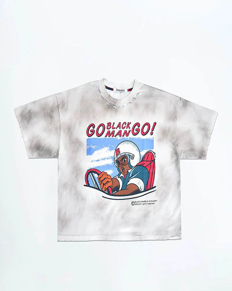 Go Blackman Go Aged T Shirt