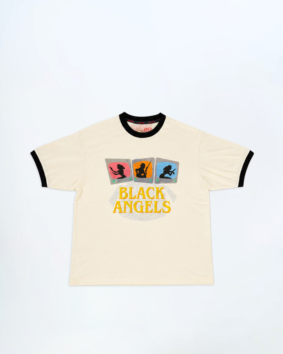 BLACK ANGELS AGED REVERSIBLE RINGER T-SHIRT