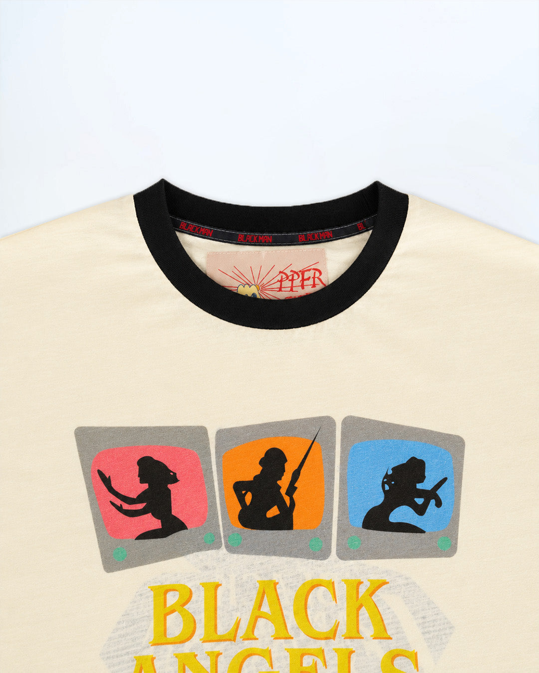 BLACK ANGELS AGED REVERSIBLE RINGER T-SHIRT