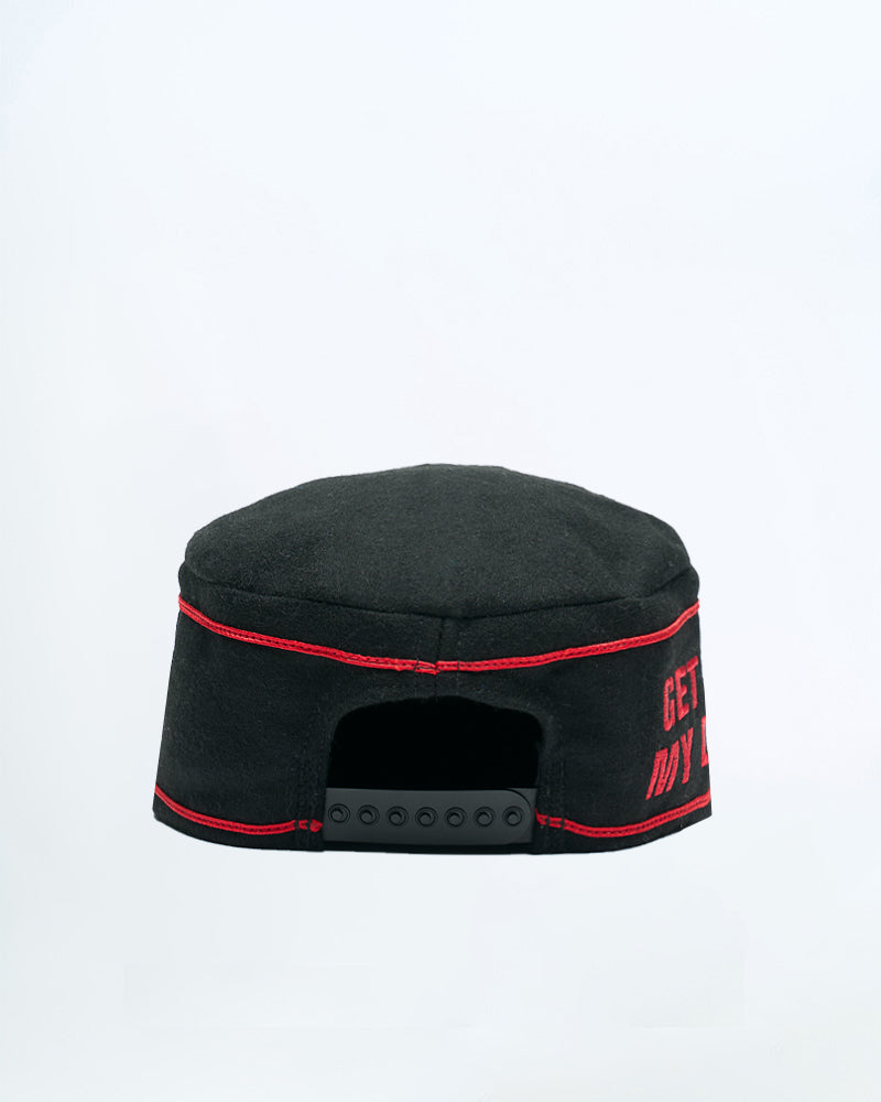 GOMD Pillbox Hat (Red + Black)