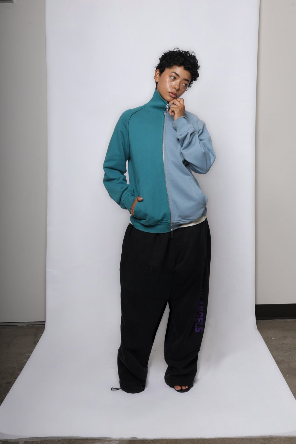 TWO TONE ZIP UP JACKET  ***PRE-ORDER***