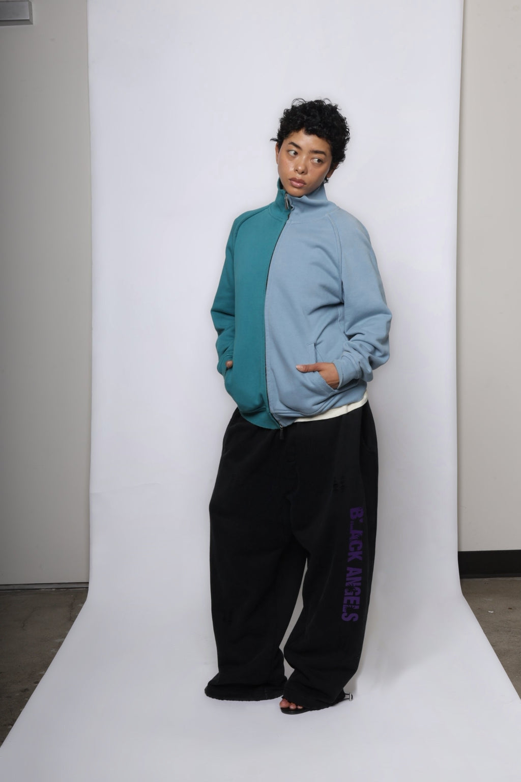 TWO TONE ZIP UP JACKET  ***PRE-ORDER***