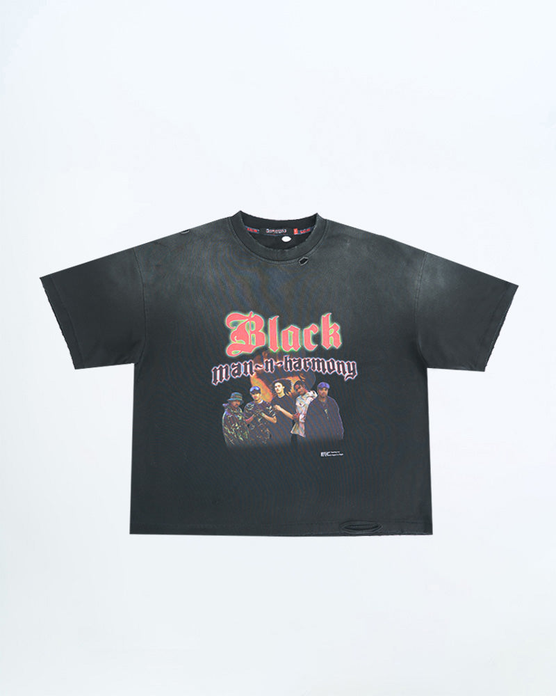 Black-man-n-harmony Aged T Shirt